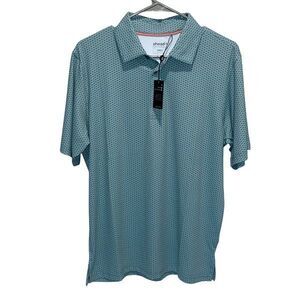 Ahead‎ Performance Mens Breathable Stretch Golf Polo Shirt Seagrass Small NWT
